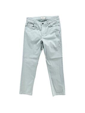 Bugatchi Preston Five Pocket Pants Mens Seafoam Green Blue Straight Leg Sz 32x28